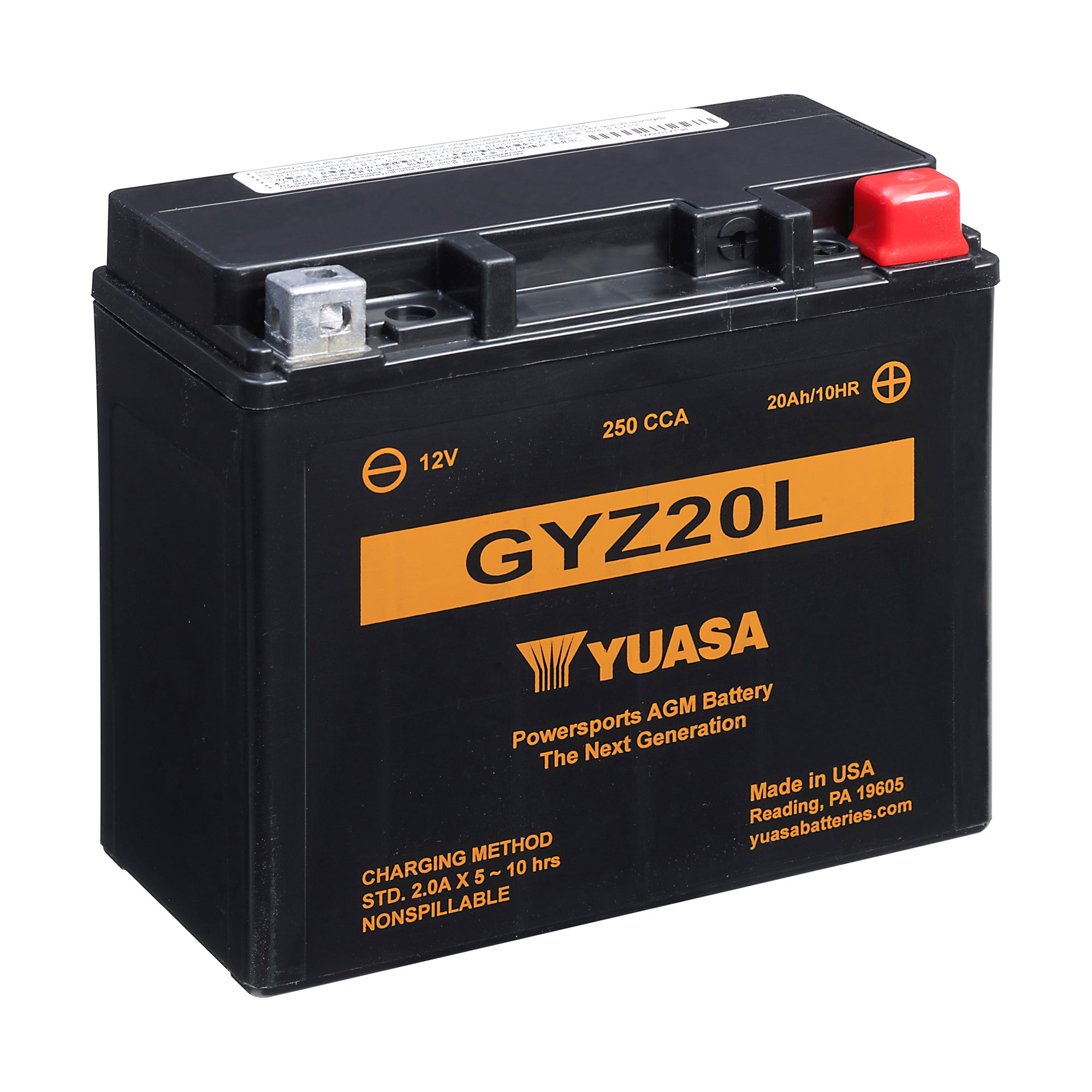 GYZ20L 12V Yuasa High Performance MF VRLA Ba