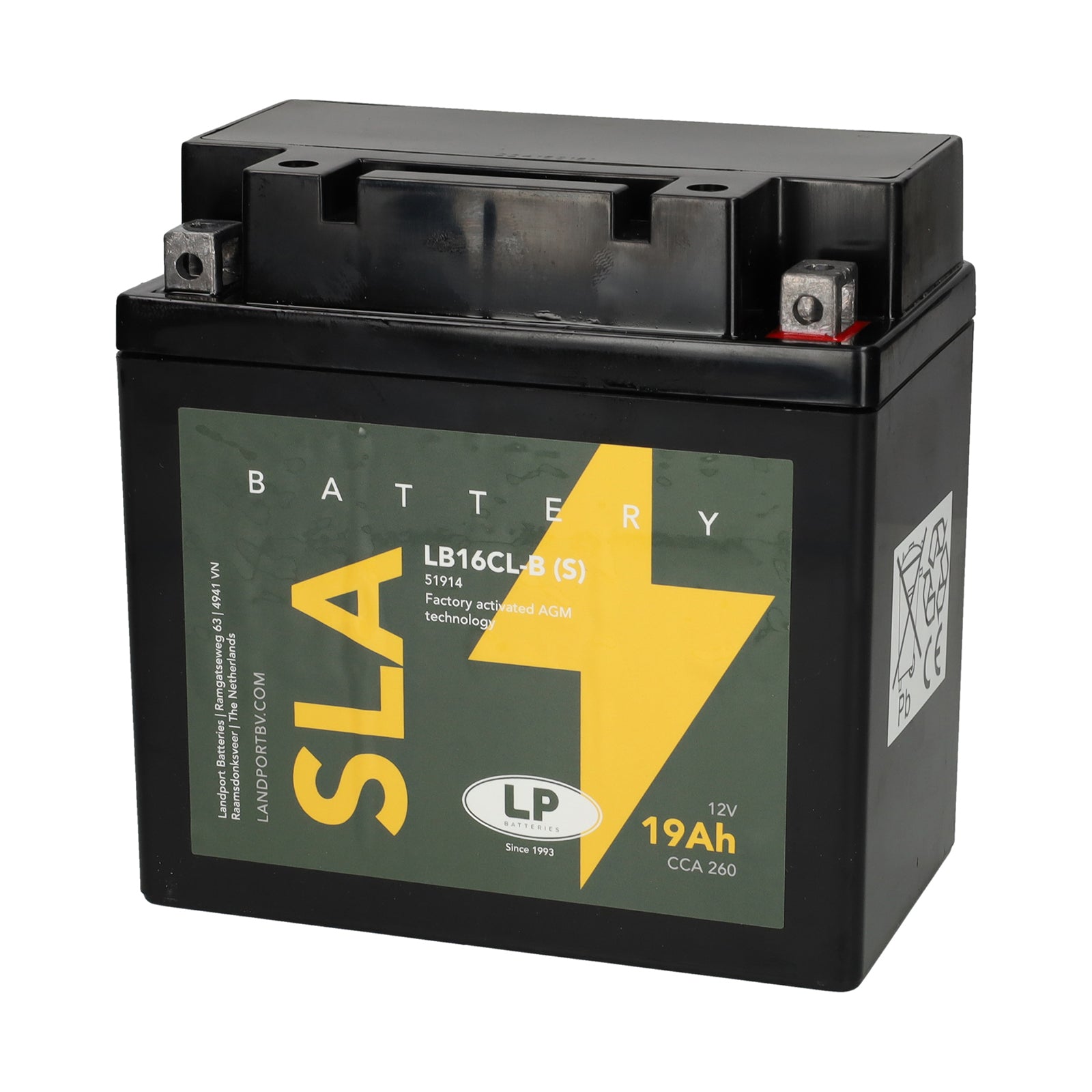 LB16CL-B(S) 12v 19Ah AGM Battery