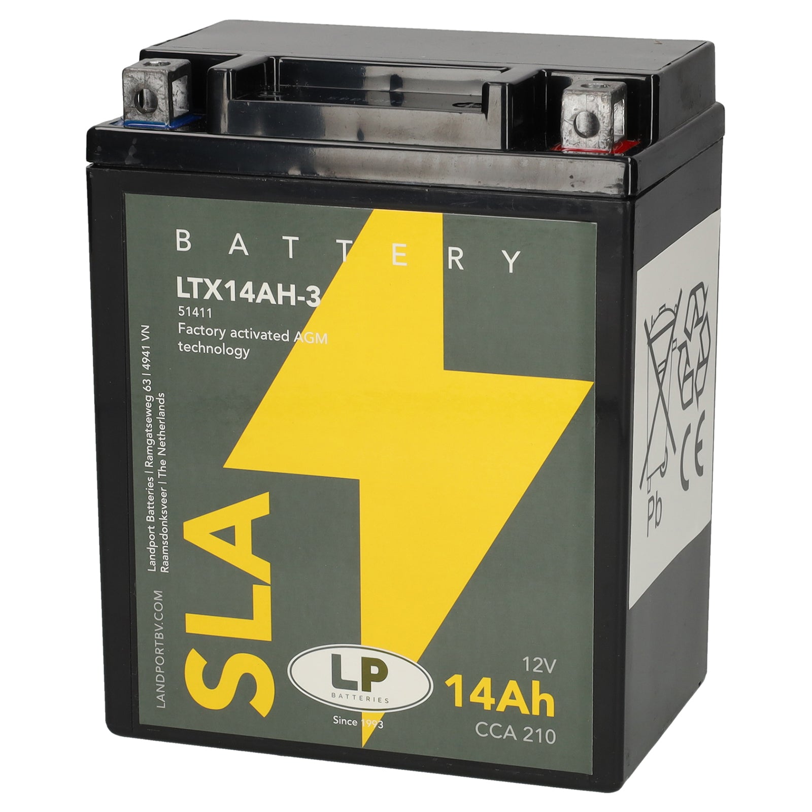 LTX14AH-3 12v 14Ah AGM Battery