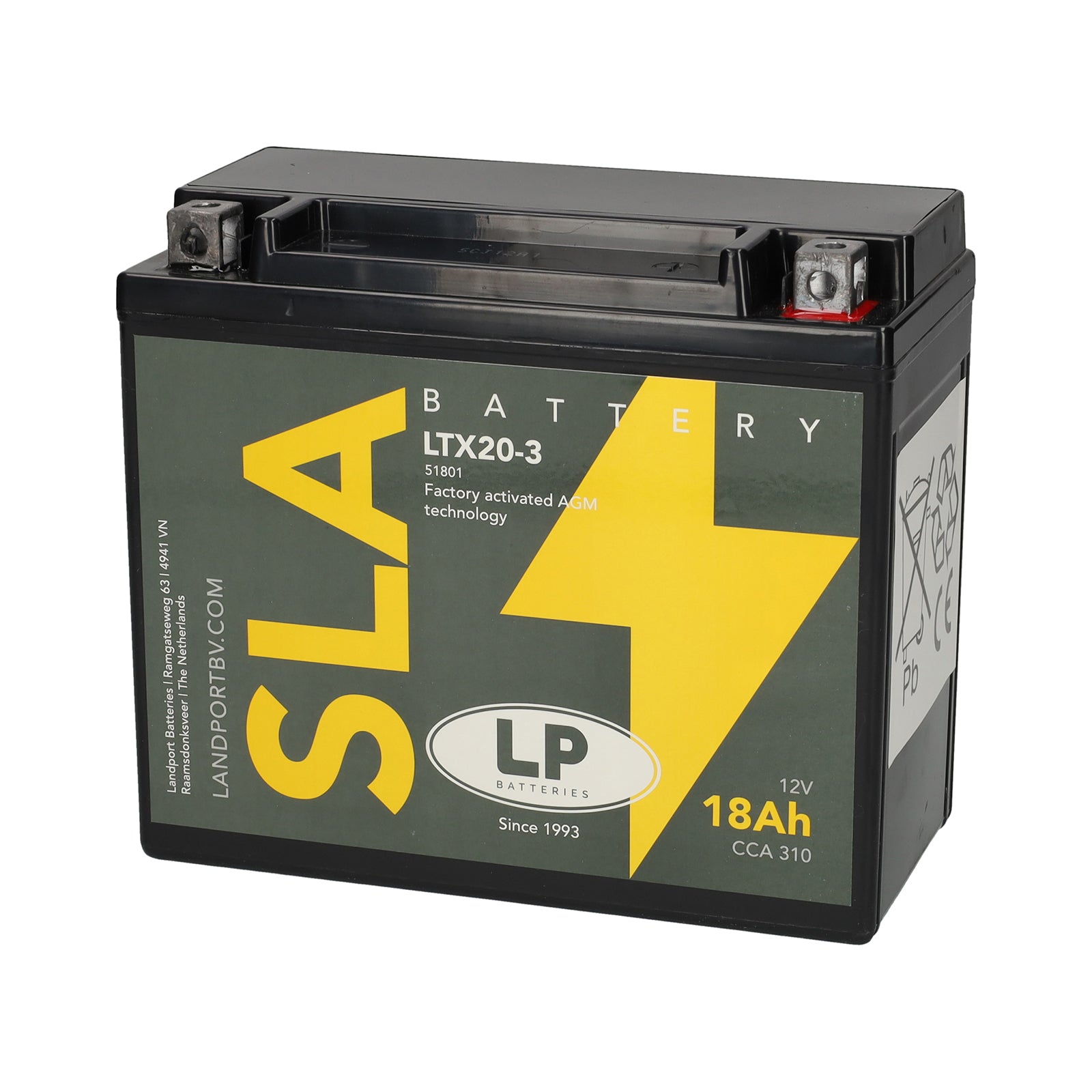 LTX20-3 12v 18Ah AGM Battery