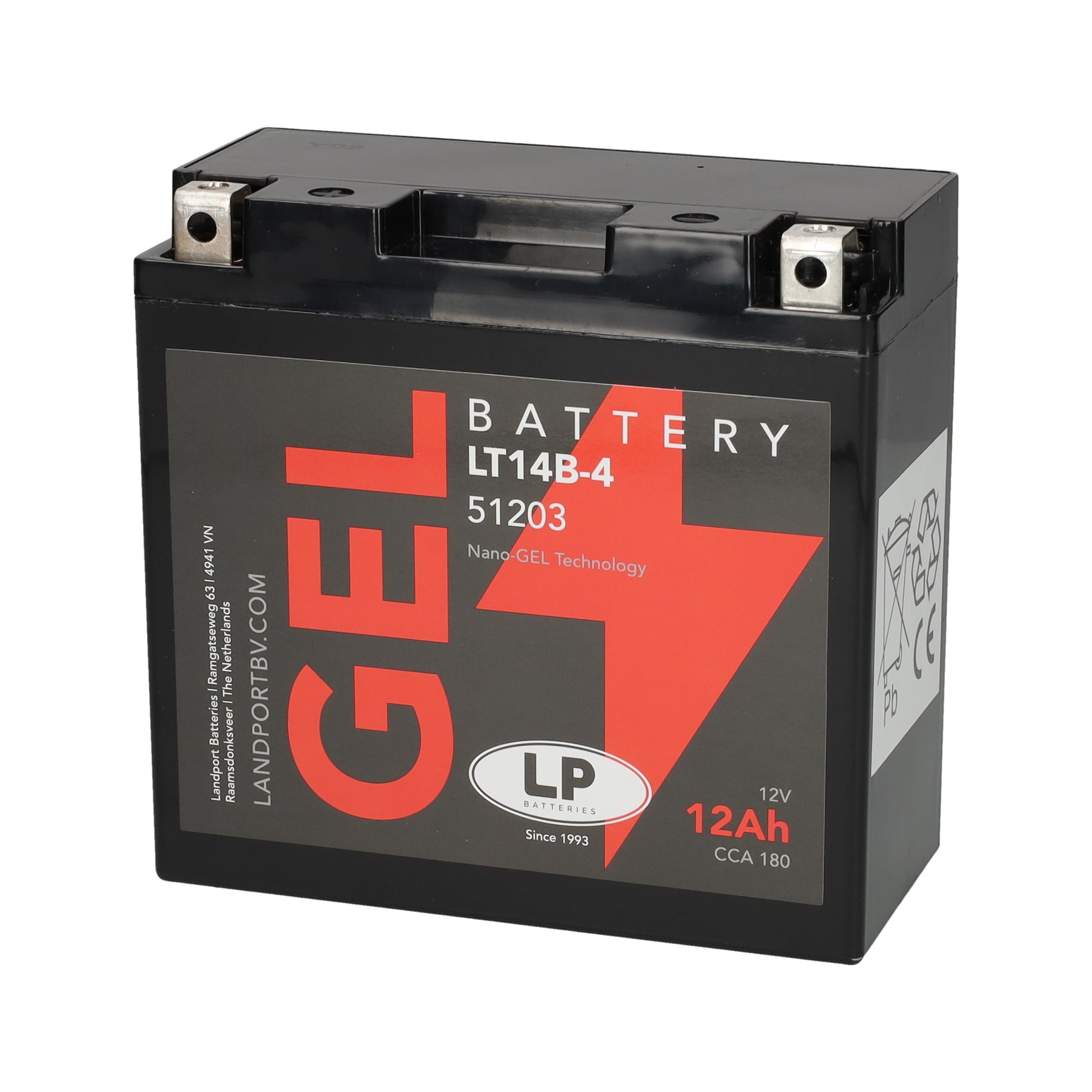 LT14B-4 12v 12Ah Gel Battery