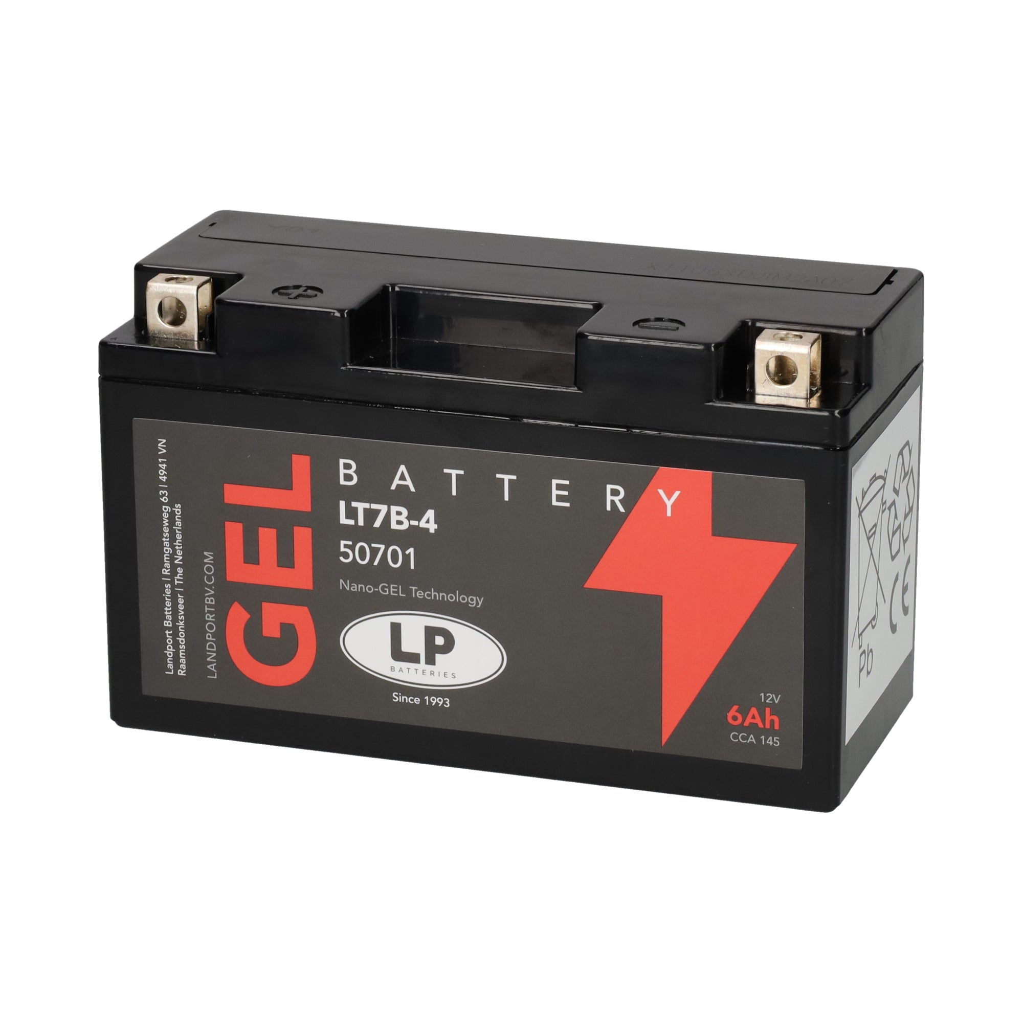 LT7B-4 12v 6Ah Gel Battery