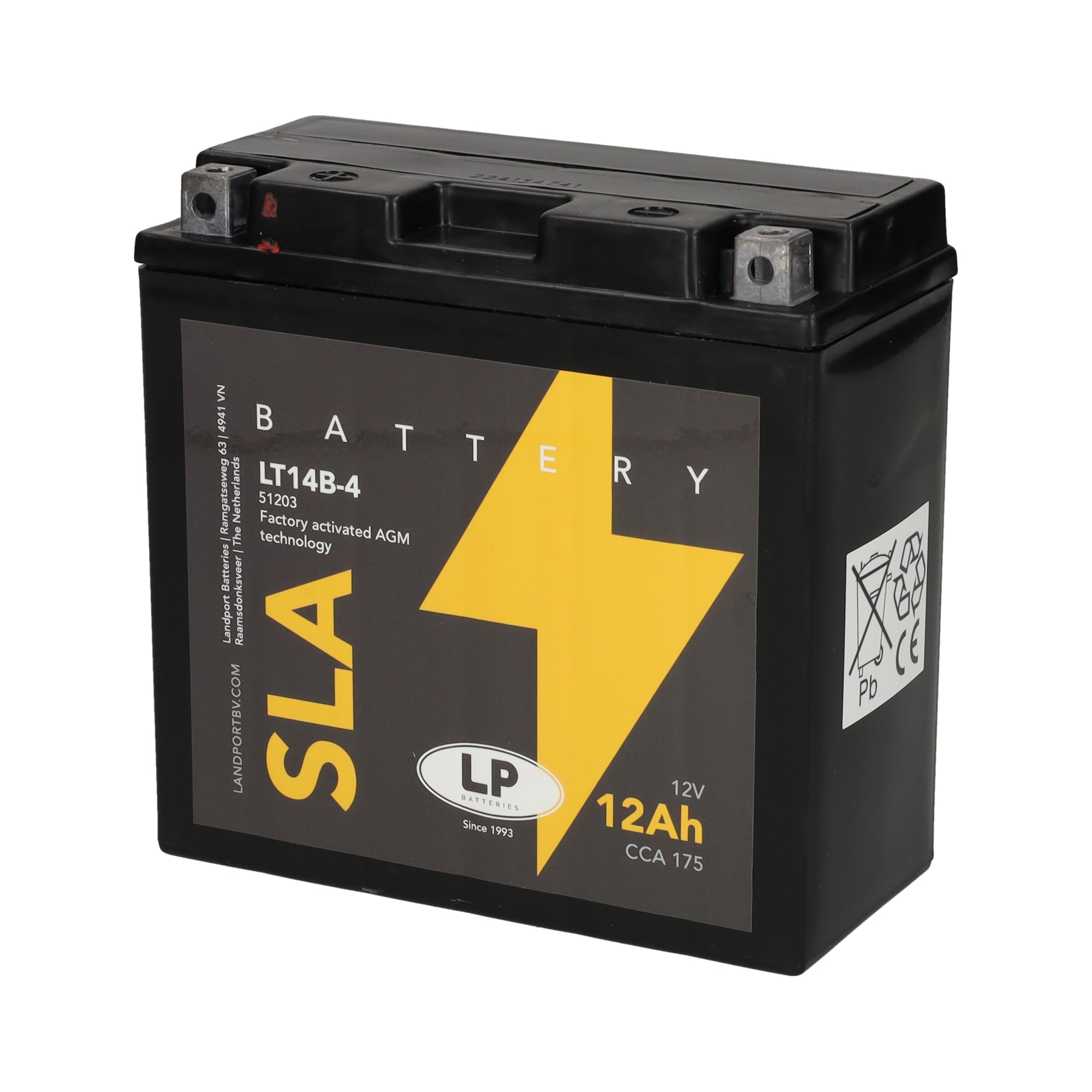 LT14B-4 12v 12Ah AGM Battery