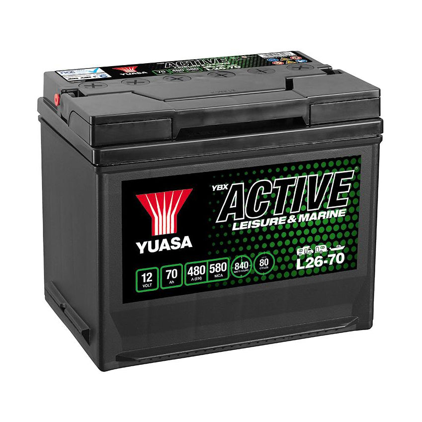 L26-70 Yuasa Active Leisure Battery 12V 70Ah 480A