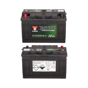 Front & Back Of Yuasa L35-115 Battery