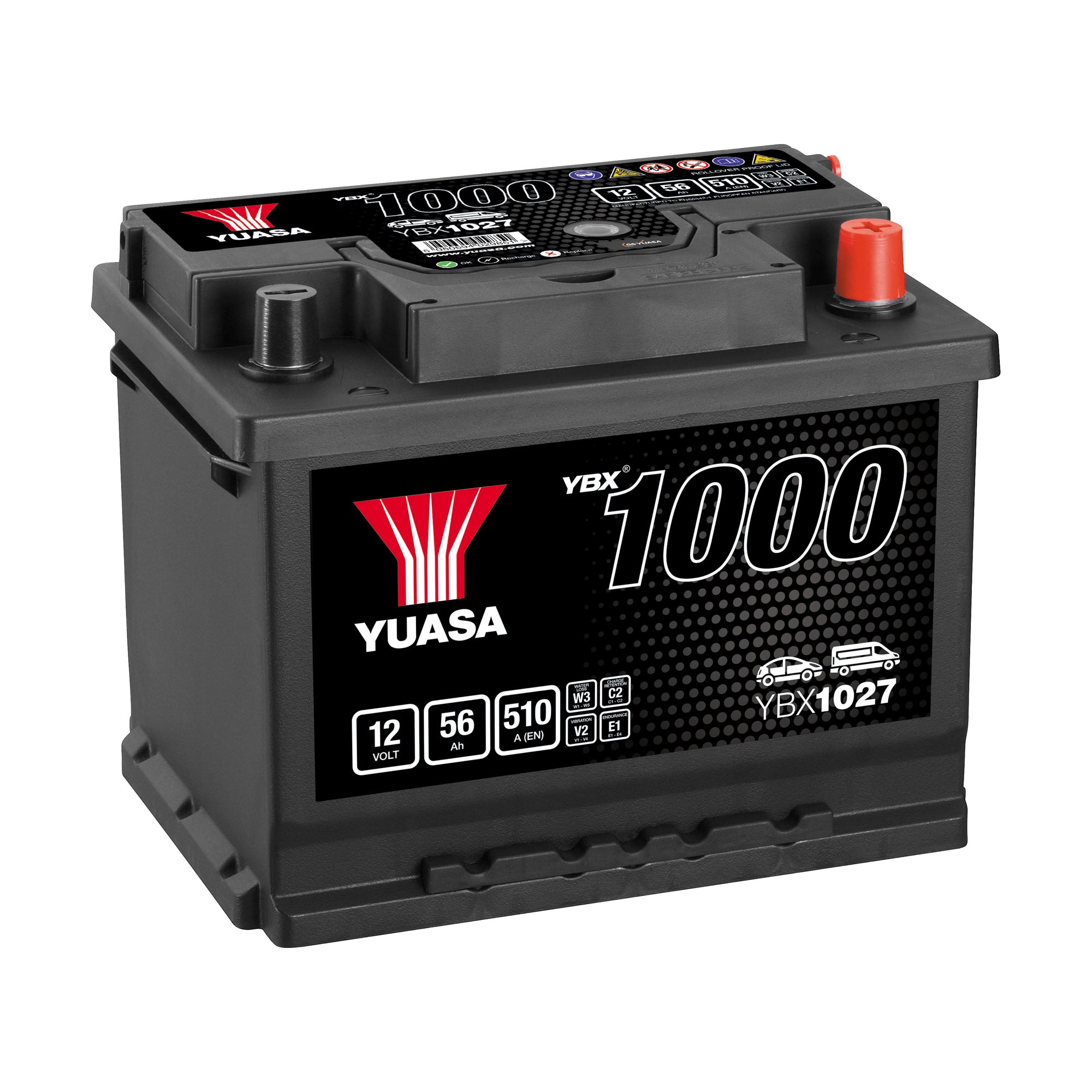 YBX1027 12v 56Ah 510ABattery