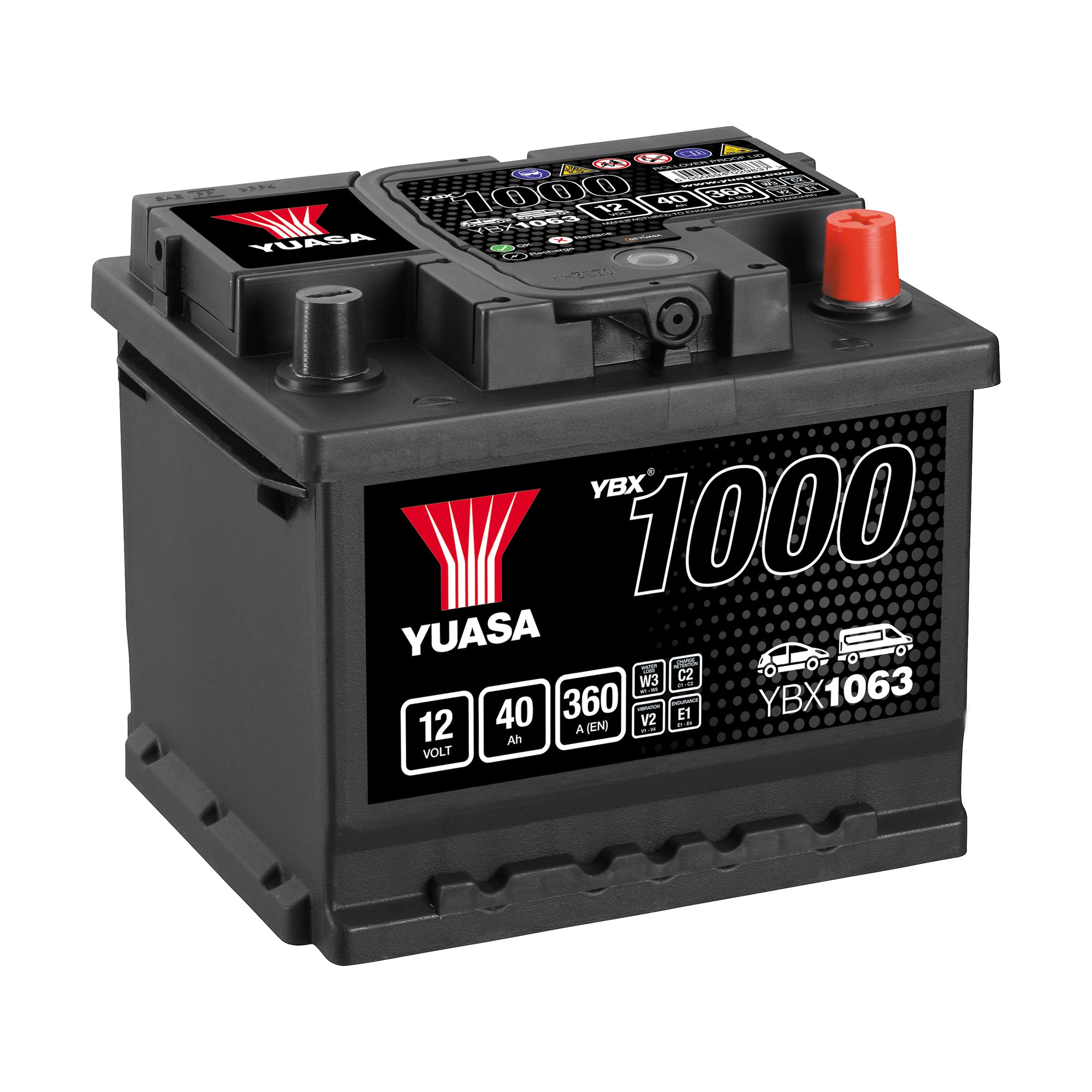 YBX1063 12v 40Ah 350ABattery
