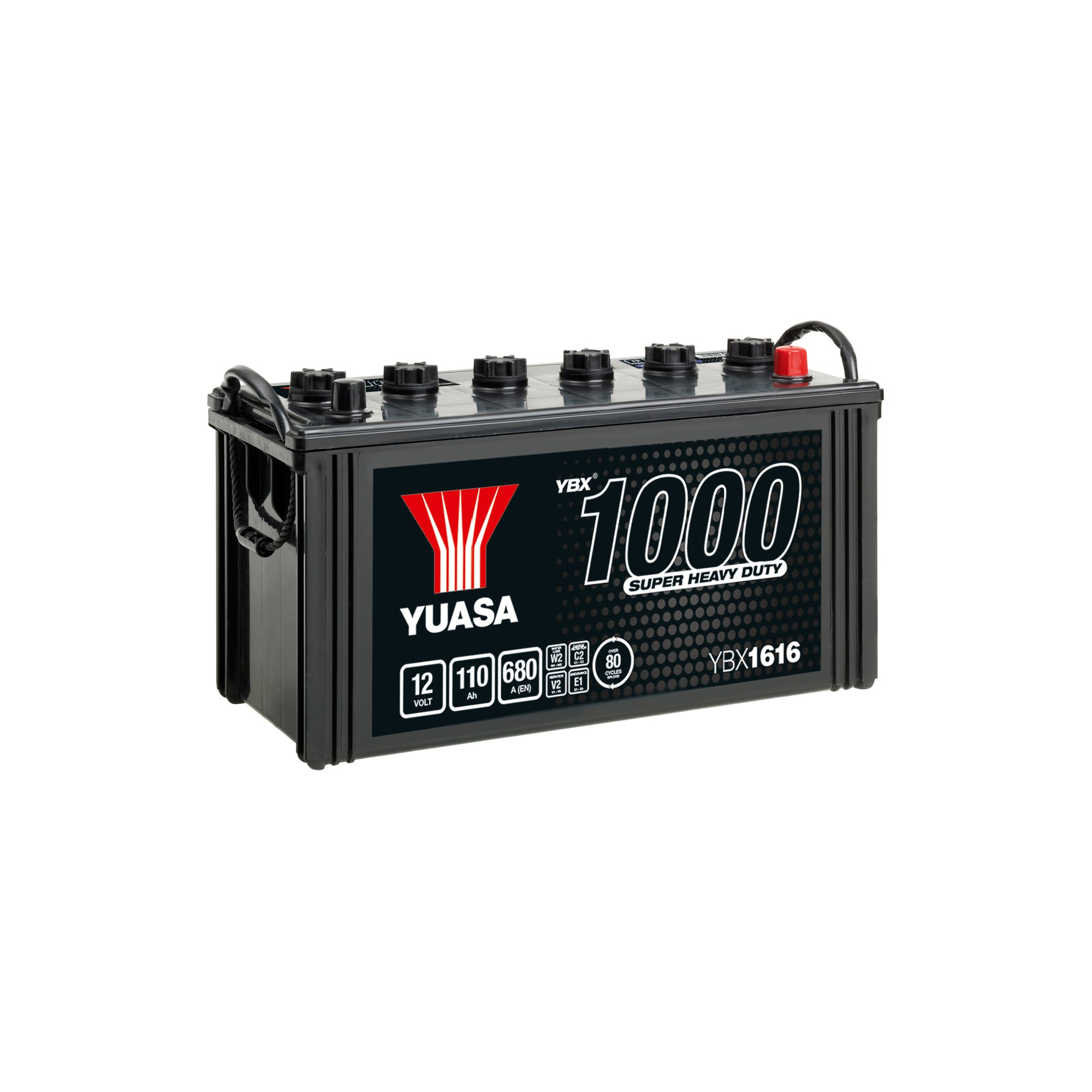 YBX1616 12V 110Ah 680A Yuasa Super Heavy Duty Battery