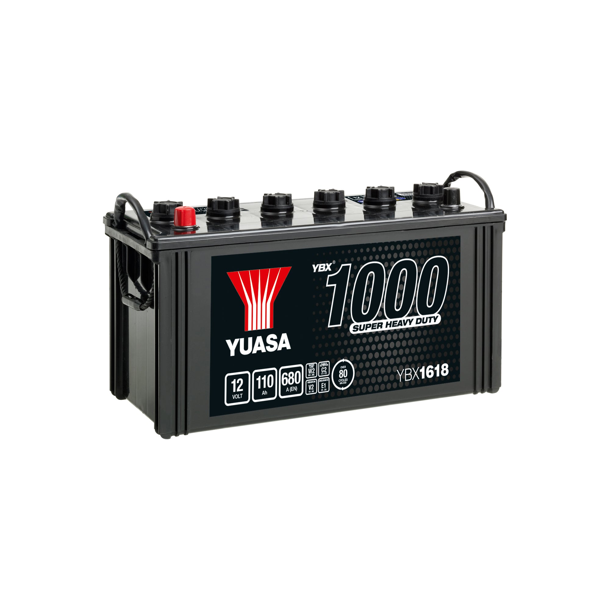 YBX1618 12V 110Ah 680A Yuasa Super Heavy Duty Battery