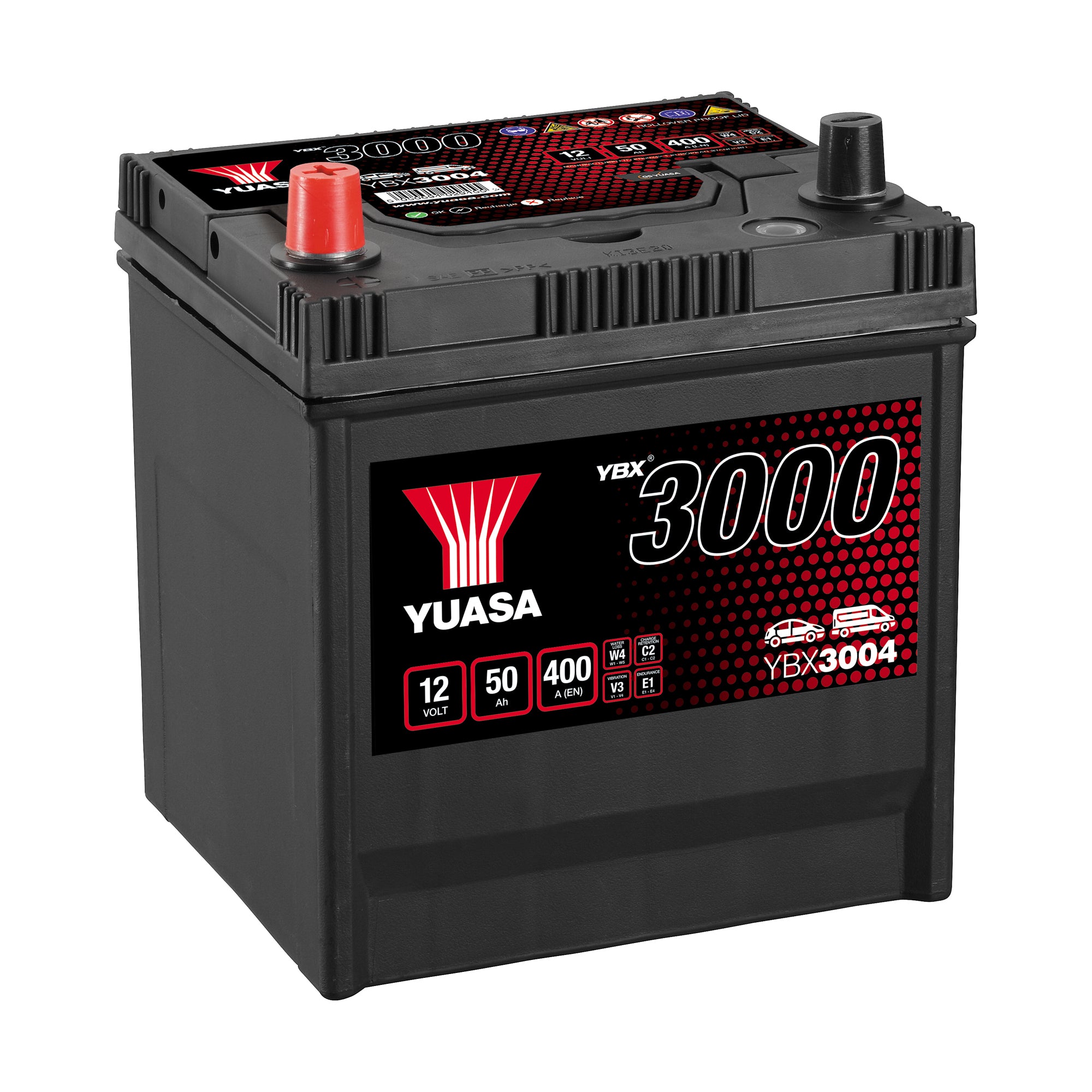 YBX3004 12v 50Ah 400ASMF Battery
