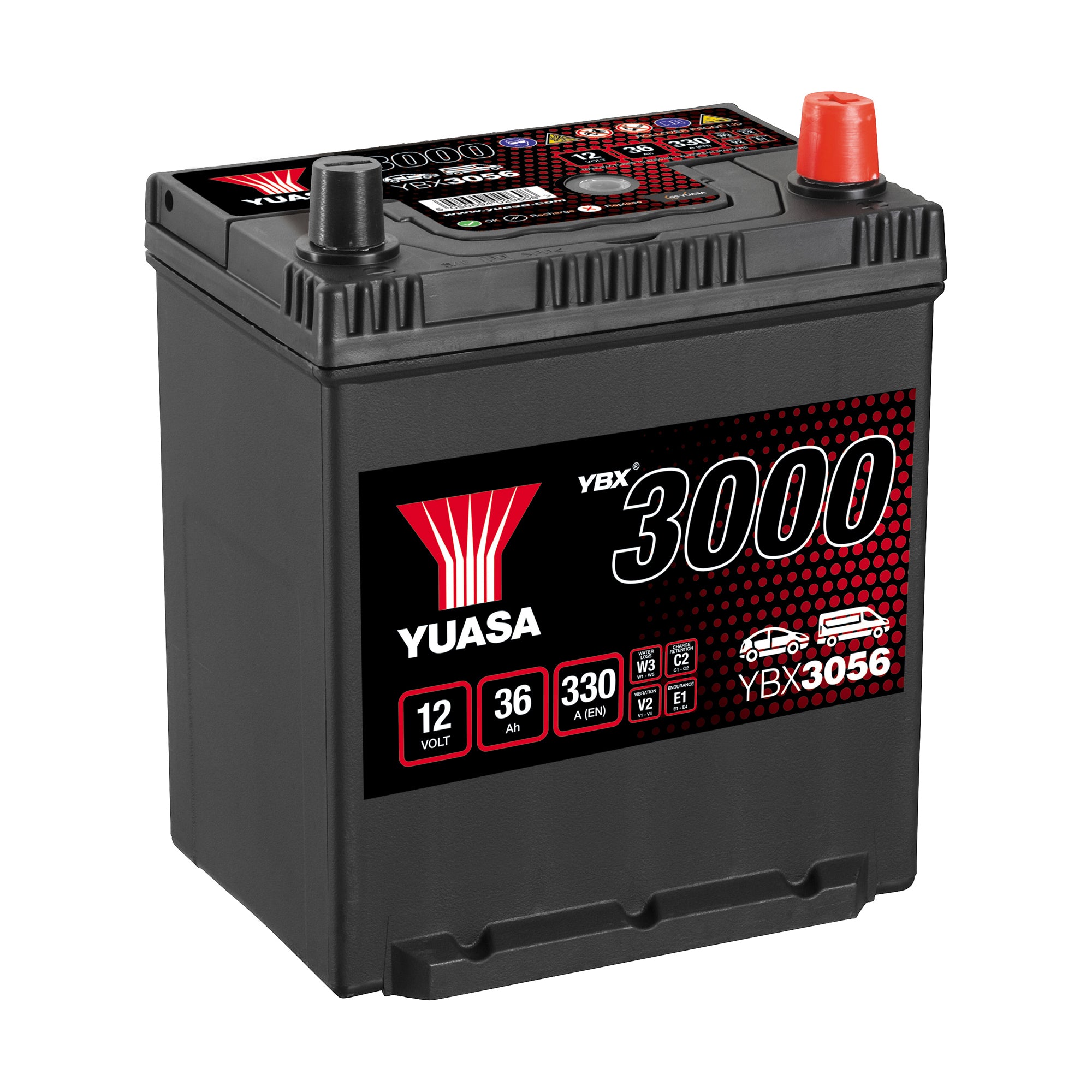 YBX3056 12v 36Ah 330ASMF Battery