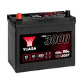 YBX3057 12v 45Ah 400ASMF Battery with Adapter