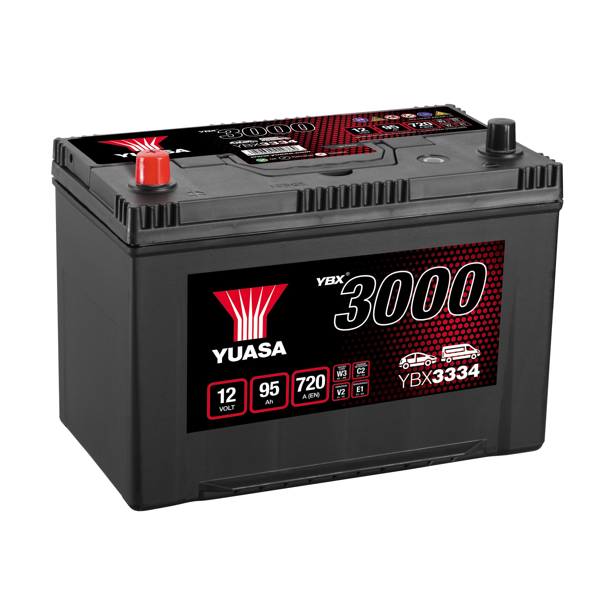 YBX3334 12v 95Ah 720ASMF Battery