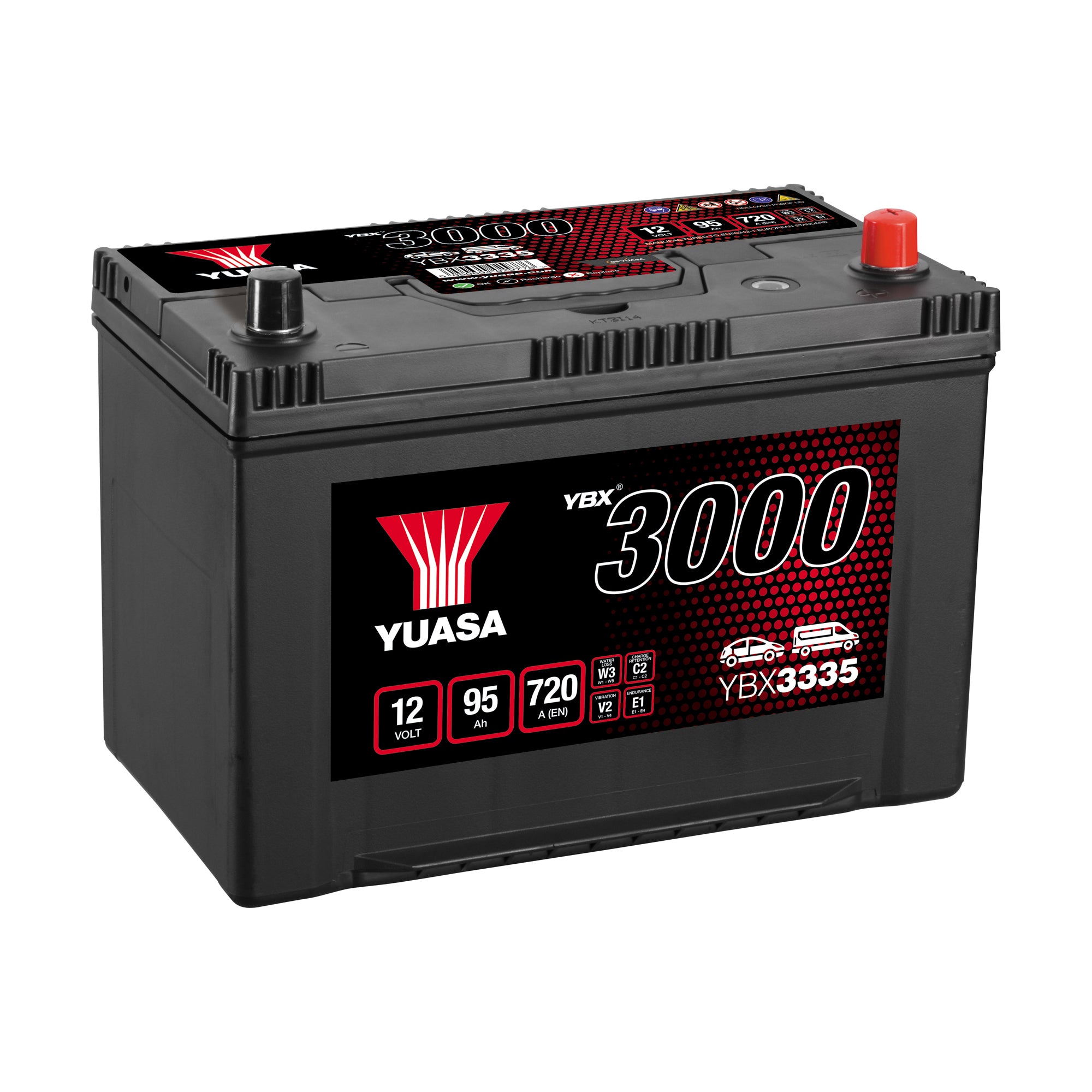 YBX3335 12v 95Ah 720ASMF Battery