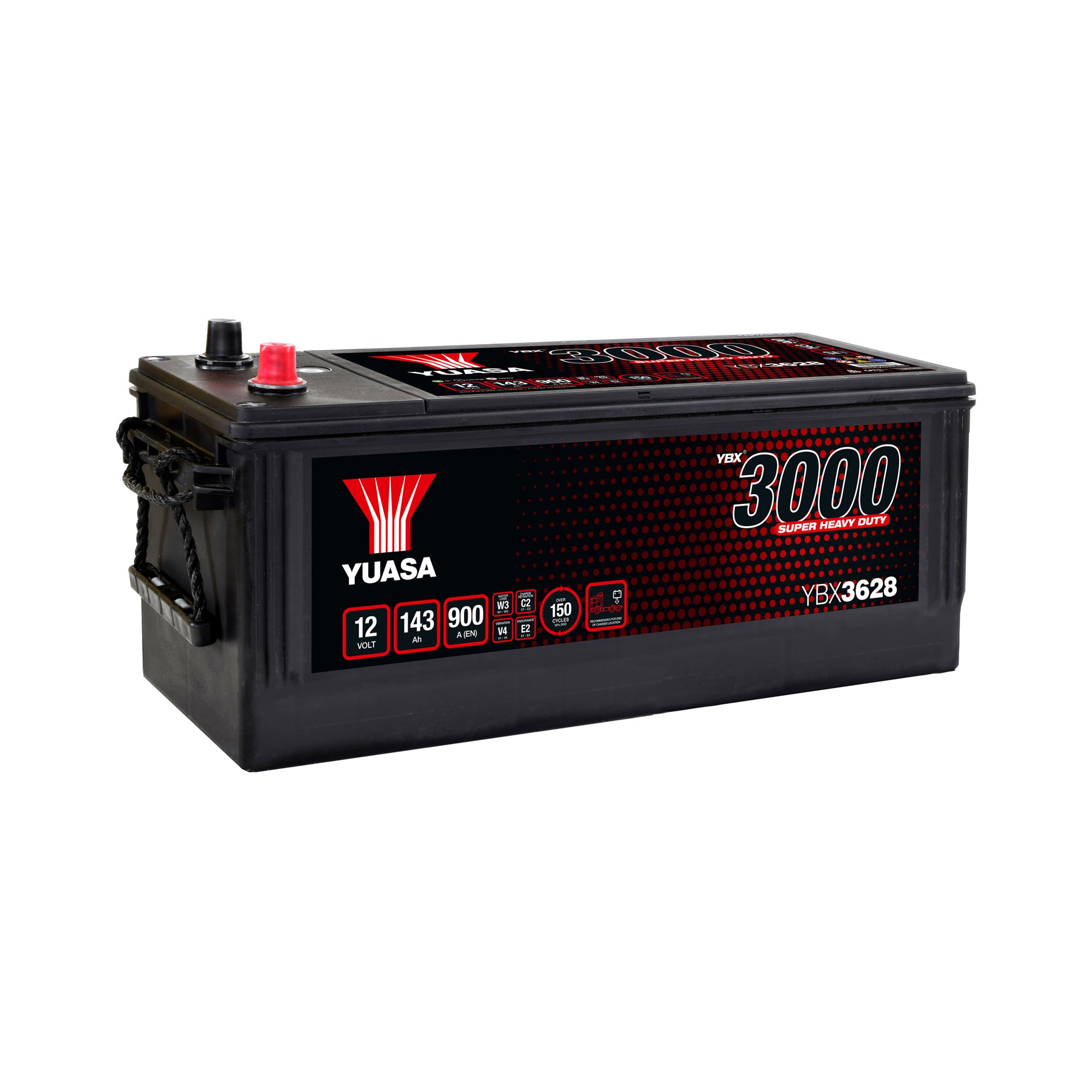 YBX3628 12V 143Ah 900A Yuasa Super Heavy Duty Battery