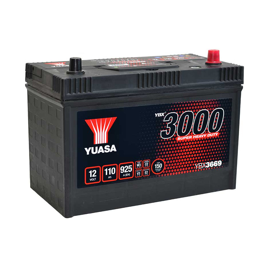 YBX3669 12V 110Ah 925A Yuasa Super Heavy Duty Battery