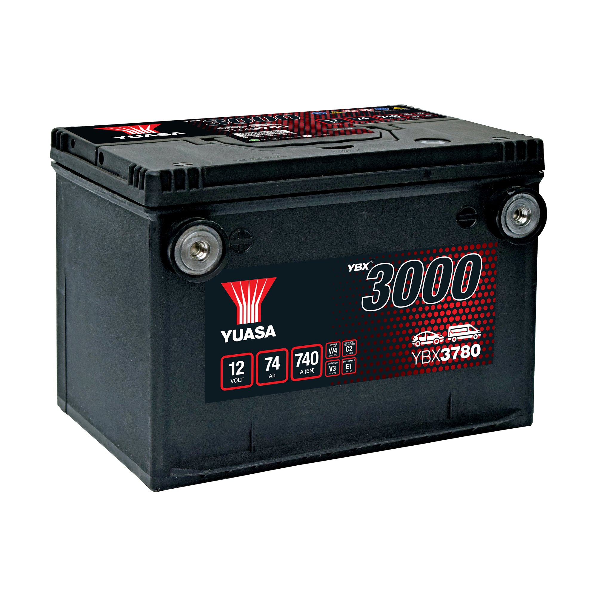 YBX3780 12v 74Ah 740A (US Group 78R FT)SMF Battery