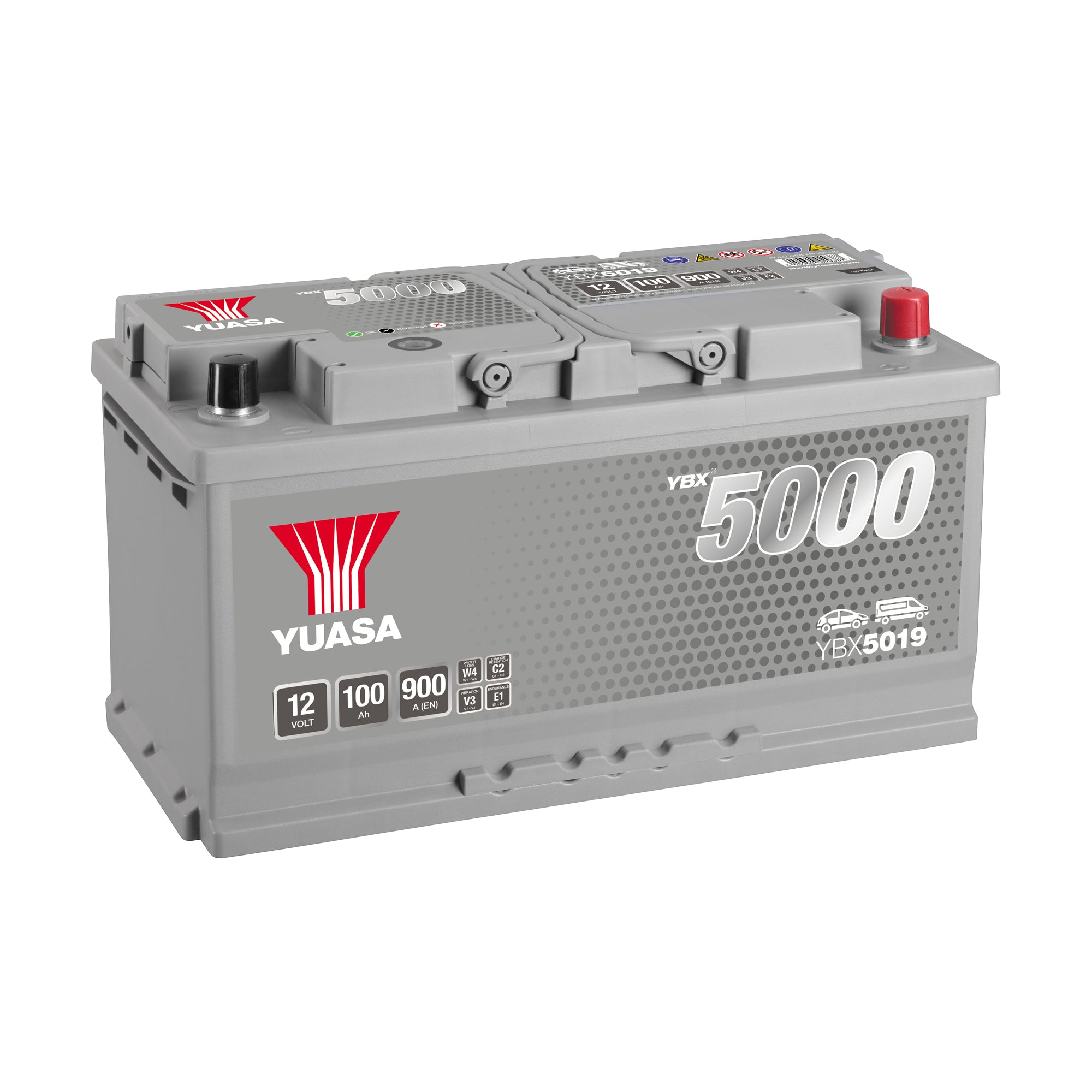 YBX5019 12v 100Ah 900ASilver High Performance Battery