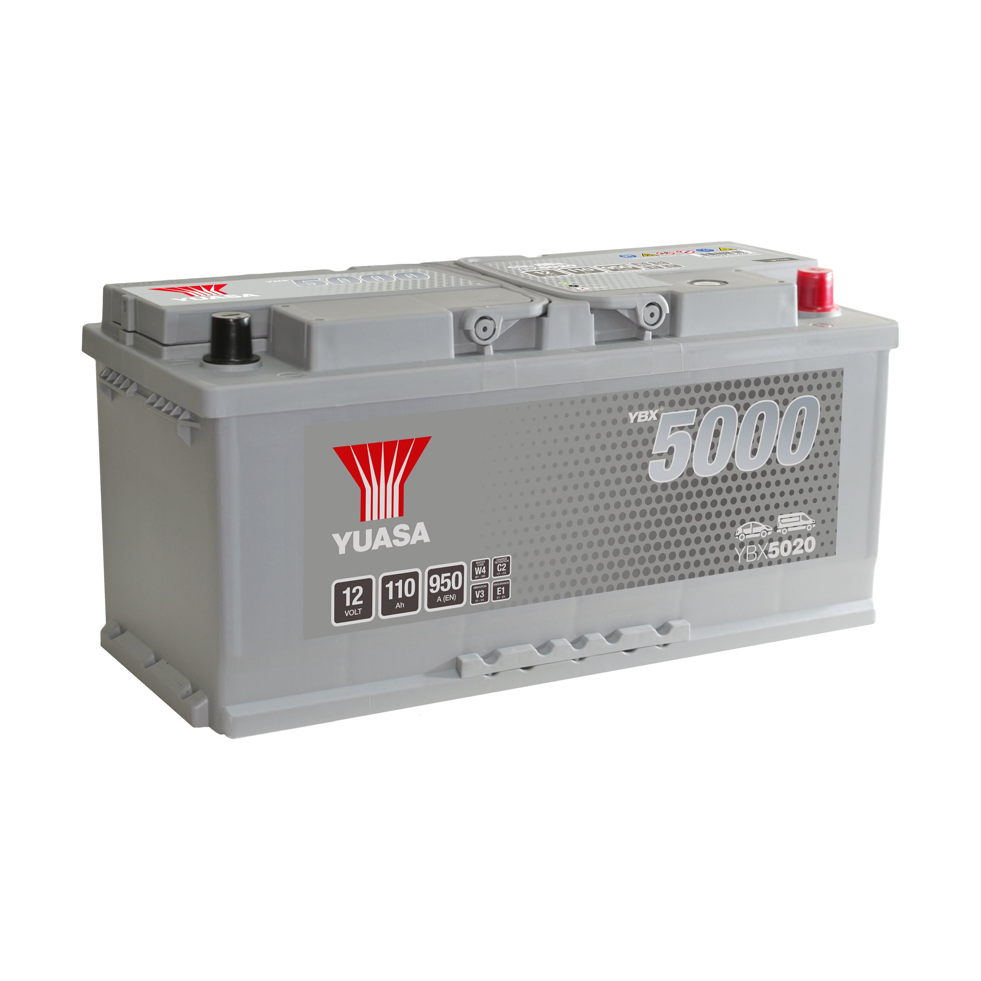 YBX5020 12v 110Ah 950ASilver High Performance Battery