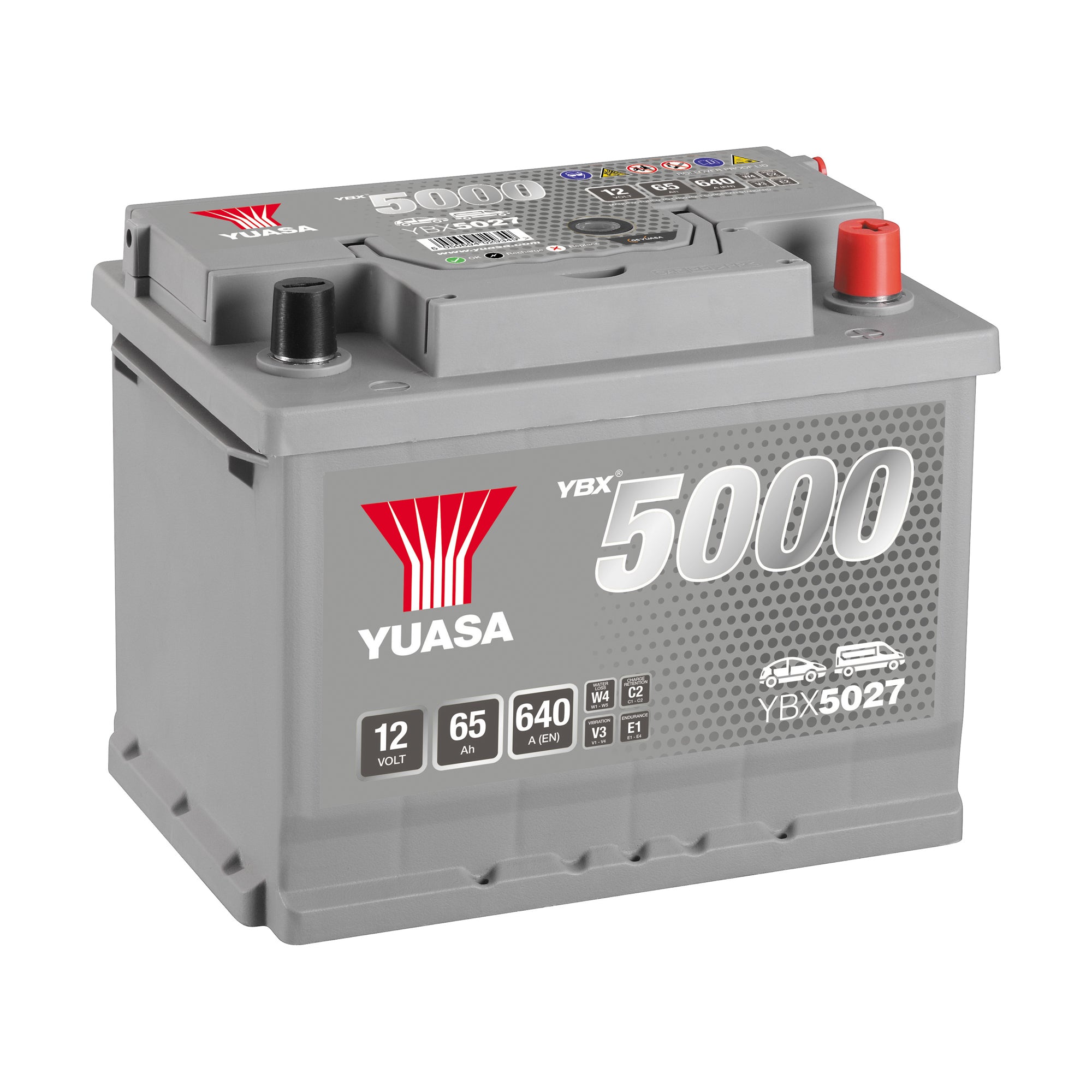 YBX5027 12v 65Ah 640ASilver High Performance Battery