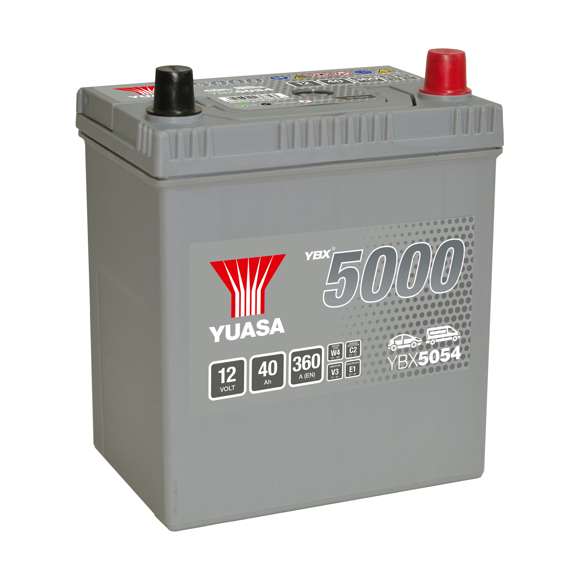 YBX5054 12v 40Ah 360ASilver High Performance Battery