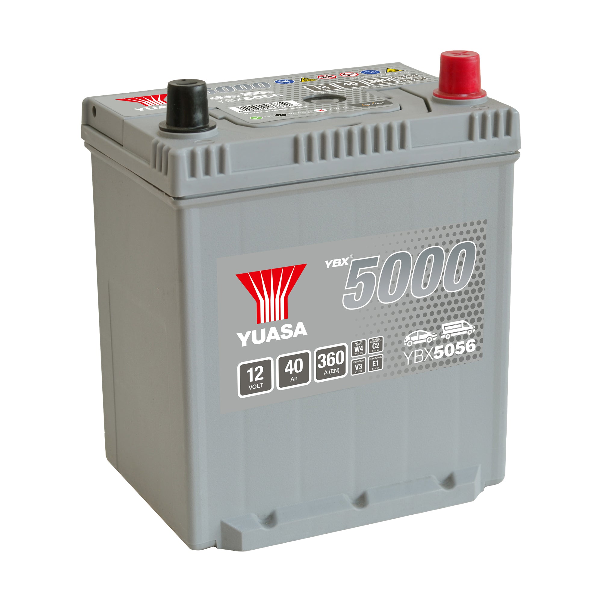 YBX5056 12v 40Ah 360ASilver High Performance Battery