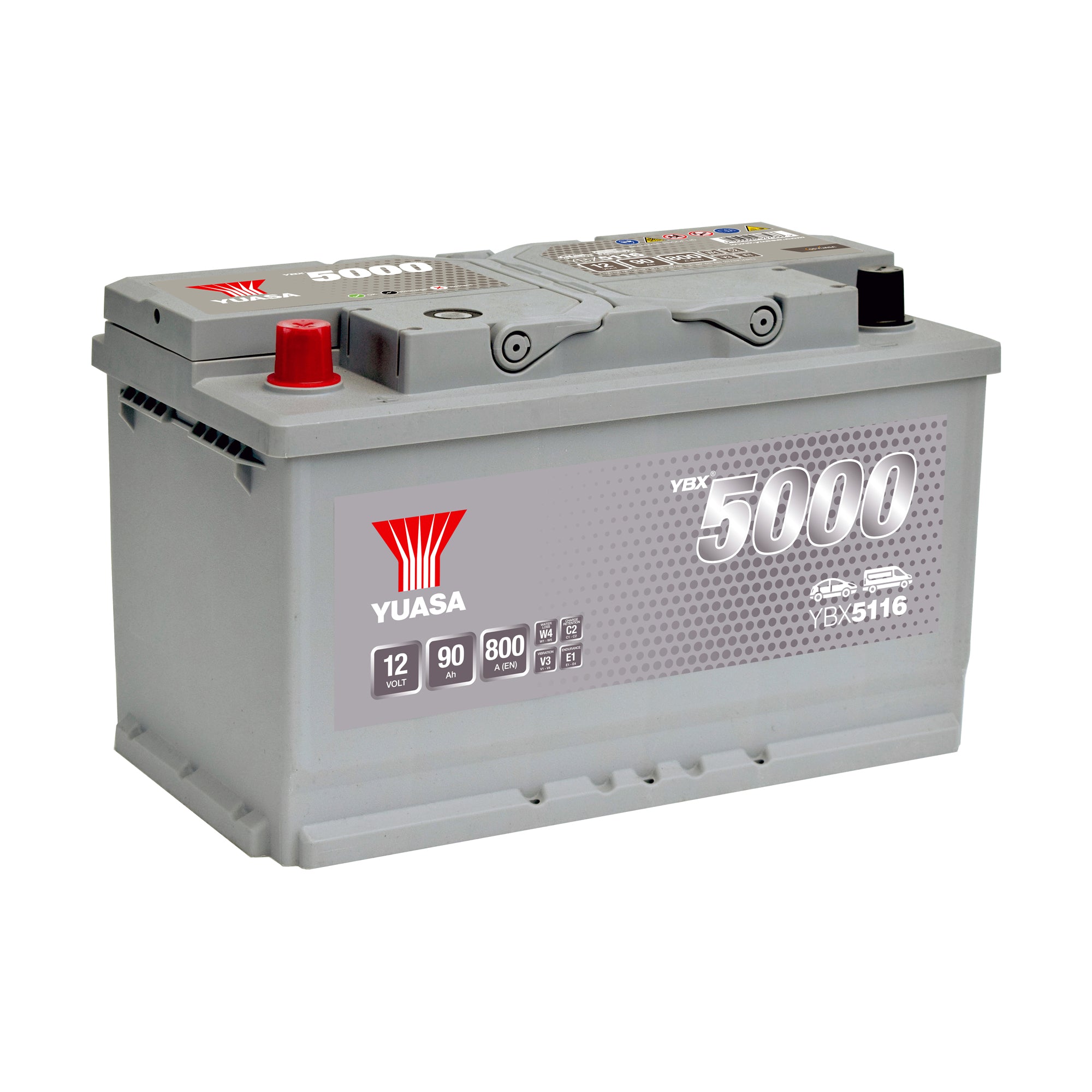 YBX5116 12v 90Ah 800ASilver High Performance Battery