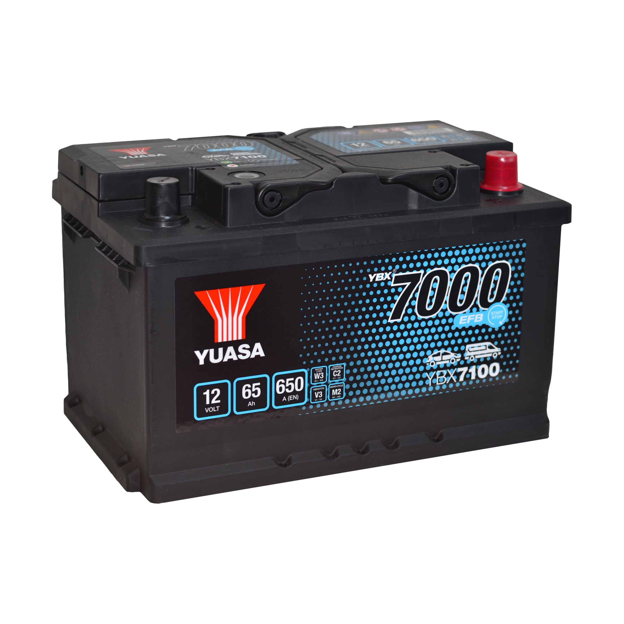 YBX7100 12v 65Ah 650AEFB Start-Stop Battery