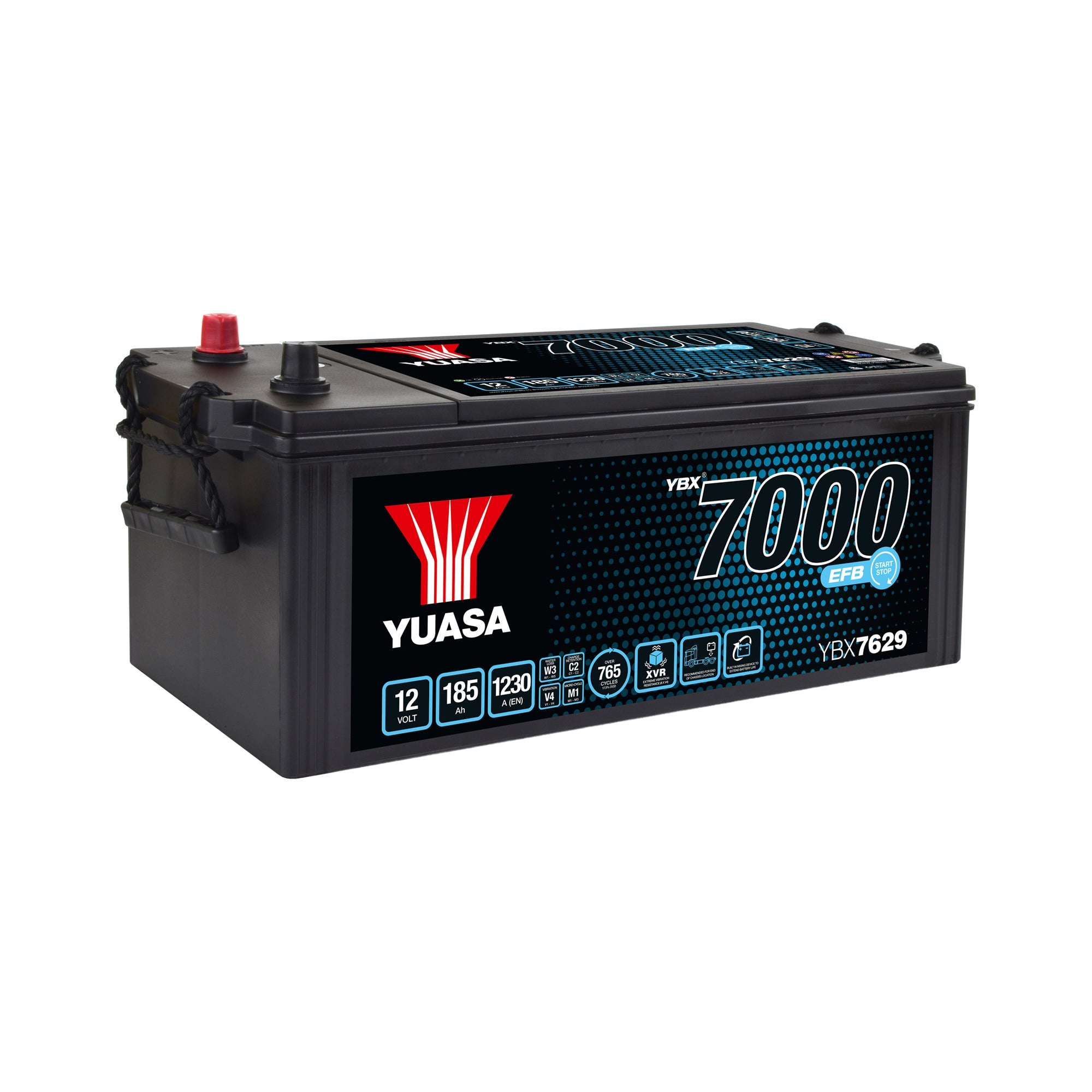 YBX7629 12V 185Ah 1230A Yuasa Super Heavy Duty EFB Battery